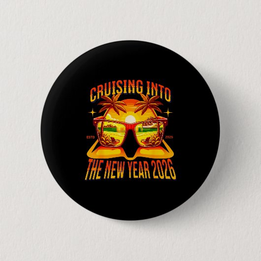 Cruising Into The New Year 2026 Button (Vorderseite)