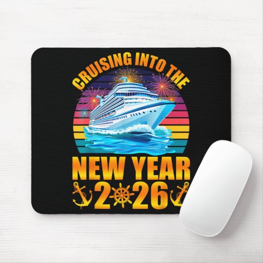 Cruising Into The New Year 2026 Cruise New Years E Mousepad (Mit Mouse)