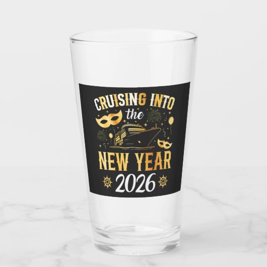 Cruising into the New Year 2026 Drinking Glas (Vorderseite)