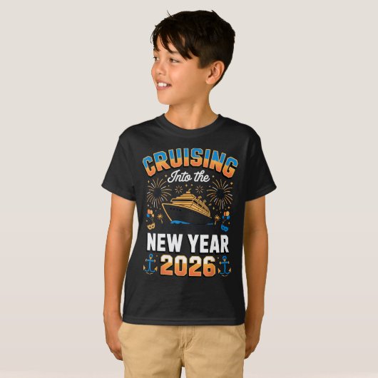Cruising Into The New Year 2026 For Cruise Lovers T-Shirt (Vorne ganz)
