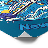 Cruising Into The New Year 2026 Fun New Year's Eve Poster (Ecke)