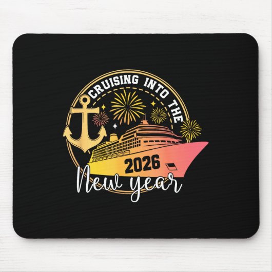 Cruising Into The New Year 2026 Happy Family Trips Mousepad (Vorne)