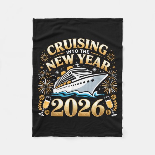 Cruising Into The New Year 2026 Happy New Year 202 Fleecedecke (Vorderseite)