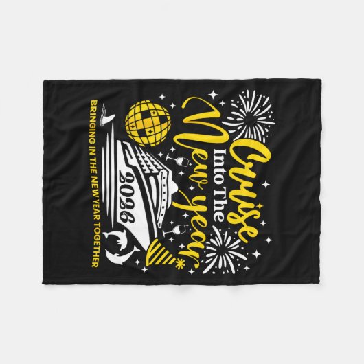 Cruising Into The New Year 2026 Happy New Year 202 Fleecedecke (Vorderseite (Horizontal))