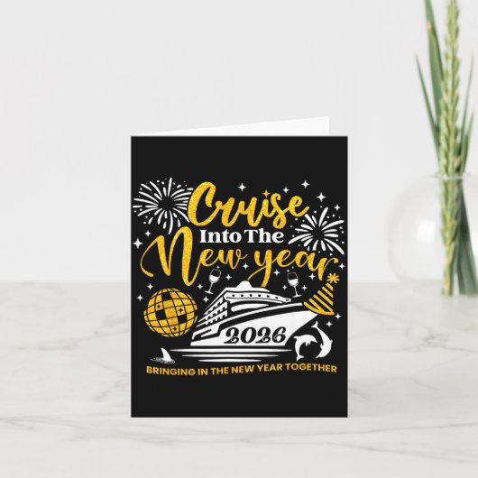 Cruising Into The New Year 2026 Happy New Year 202 Karte (Vorderseite)