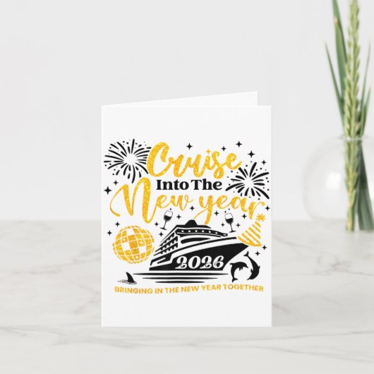 Cruising Into The New Year 2026 Happy New Year 202 Karte (Vorderseite)