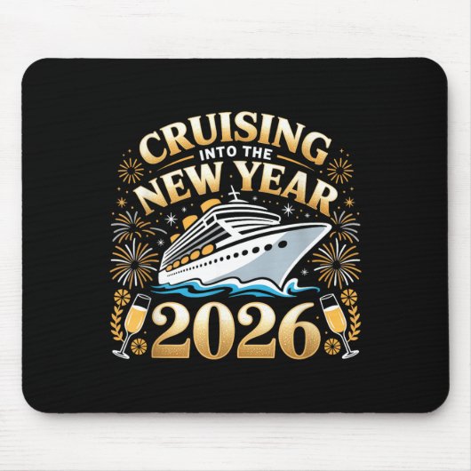 Cruising Into The New Year 2026 Happy New Year 202 Mousepad (Vorne)