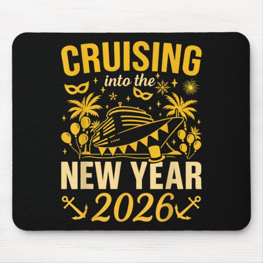 Cruising Into The New Year 2026 Happy New Year 202 Mousepad (Vorne)
