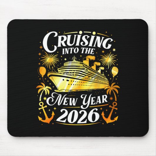 Cruising Into The New Year 2026 Happy New Year Fam Mousepad (Vorne)