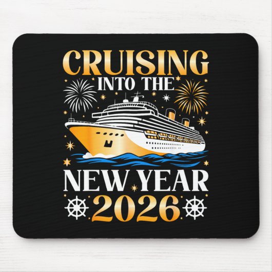 Cruising Into The New Year 2026 Happy New Year Fam Mousepad (Vorne)
