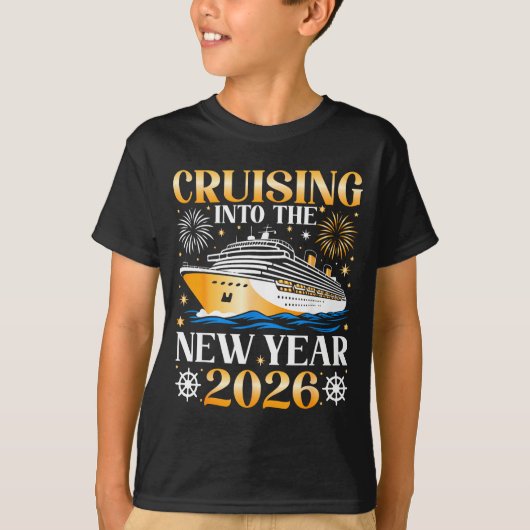 Cruising Into The New Year 2026 Happy New Year Fam T-Shirt (Vorderseite)