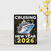 Cruising Into The New Year 2026  Karte (Gelbe Blume)