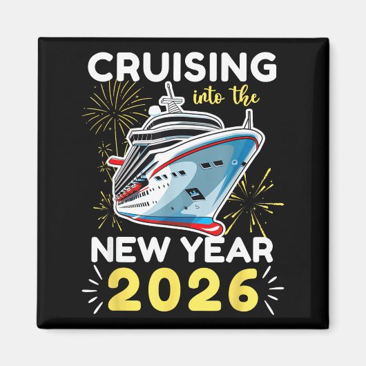 Cruising Into The New Year 2026  Magnet (Vorne)