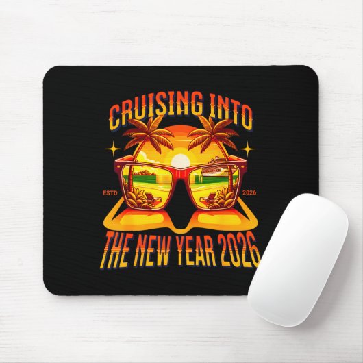 Cruising Into The New Year 2026 Mousepad (Mit Mouse)