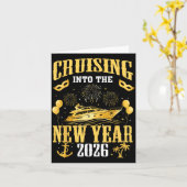 Cruising Into The New Year 2026 New Year Eve Famil Karte (Gelbe Blume)