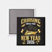 Cruising Into The New Year 2026 New Year Eve Famil Magnet (Vorderseite/Rückseite)