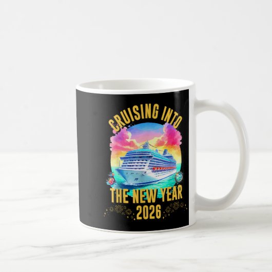 Cruising Into The New Year 2026 Ocean Lover Kaffeetasse (Rechts)