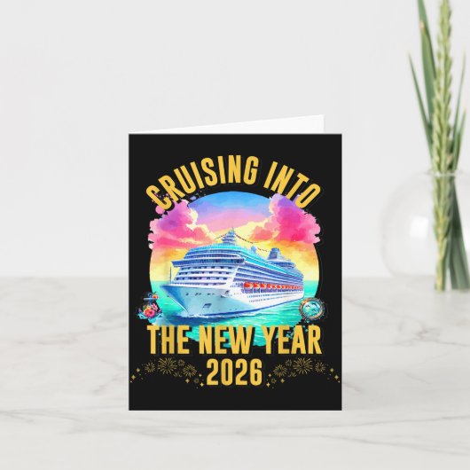 Cruising Into The New Year 2026 Ocean Lover Karte (Vorderseite)