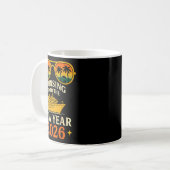 Cruising Into The New Year 2026 Retro Sunset Cruis Kaffeetasse (Vorderseite Links)