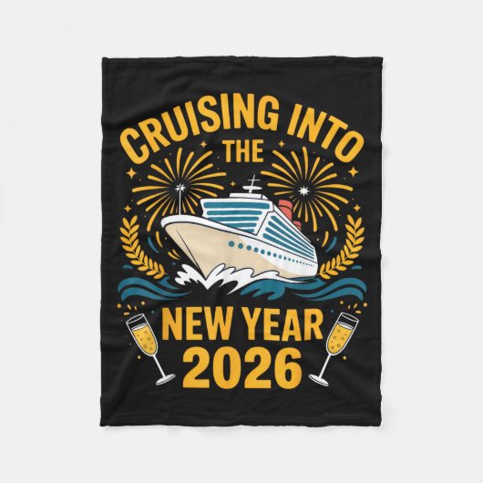 Cruising Into The New Year 2026 Sea Lovers Celebra Fleecedecke (Vorderseite)