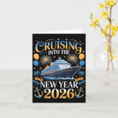 Cruising Into The New Year 2026 Vacation Design  Karte (Gelbe Blume)