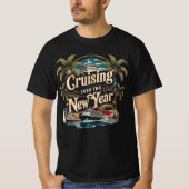 Cruising Into The New Year Cruise Ship Graphic T-Shirt (Vorderseite)