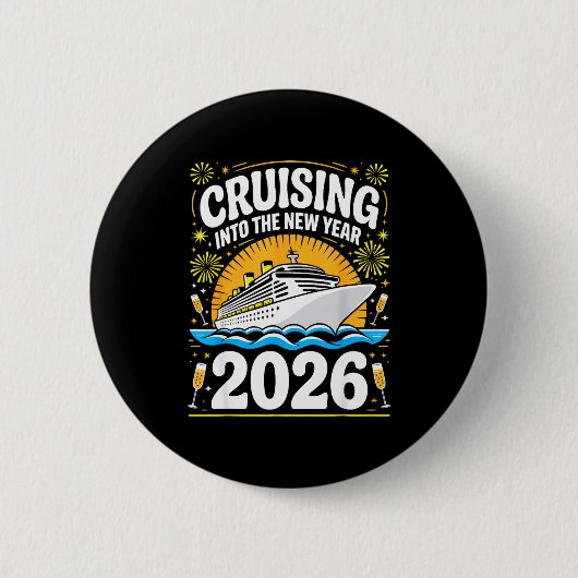 Cruising Into The New Years Eve 2026 Family Matchi Button (Vorderseite)