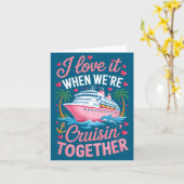 Cruising Together Matching Cruise Valentines Coupl Karte (Gelbe Blume)