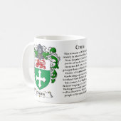 Crum, der Ursprung, die Bedeutung und die Kaffeetasse (Vorderseite Links)