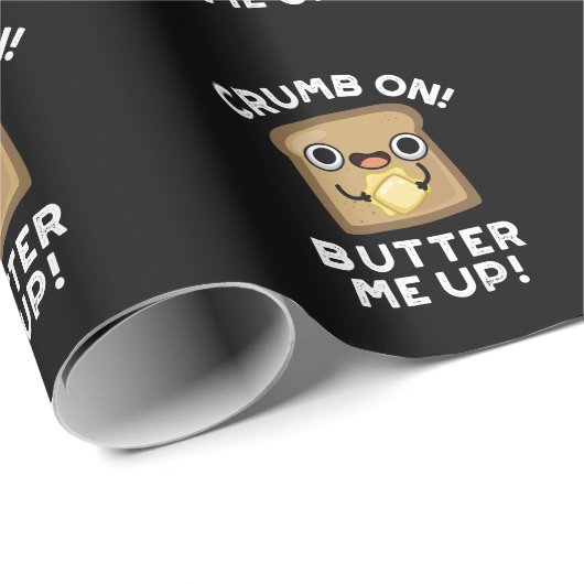Crumb auf Butter mir auf sonniges Brot Puff Dark B Geschenkpapier (Rolleneckpunkt)