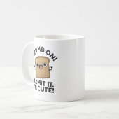 Crumb auf Eingeständnis, ich bin ein lustiger Brot Kaffeetasse (Vorderseite Links)