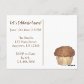 Crumb Muffin Breakfast Brunch Party Einladung Postkarte (Rückseite)