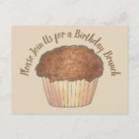 Crumb Muffin Breakfast Brunch Party Einladung