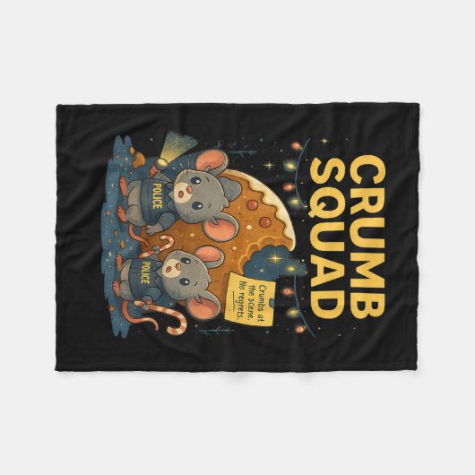 Crumb Squad Funny Cookie Maus Weihnachtsdesign Fleecedecke (Vorderseite (Horizontal))