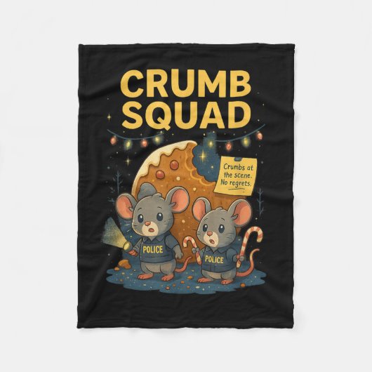 Crumb Squad Funny Cookie Maus Weihnachtsdesign Fleecedecke (Vorderseite)