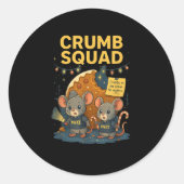 Crumb Squad Funny Cookie Maus Weihnachtsdesign Runder Aufkleber (Vorderseite)