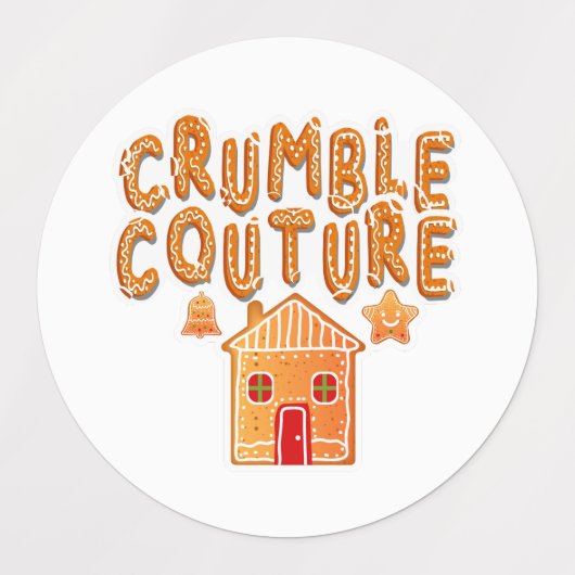 Crumble Couture Gingerbread Holiday Stickers Etiketten (Design 2)
