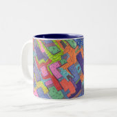 Crumbling City, Abstrakt Art Tasse (Vorderseite Links)