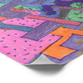 "Crumbling City" Abstrakte Kunst Poster (Ecke)