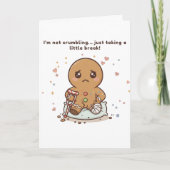 Crumbling, Cute Puchi Gingerbread Get Well Card Karte (Vorderseite)