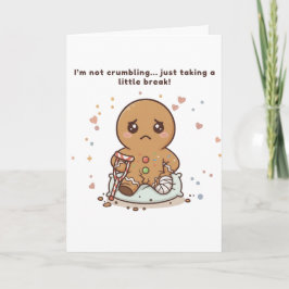 Crumbling, Cute Puchi Gingerbread Get Well Card Karte