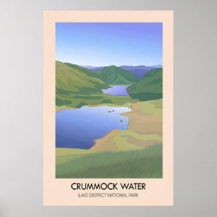 Crummock Water Lake District Reiseplakat Poster