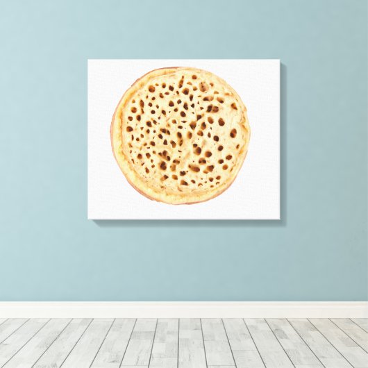 Crumpet auf weiß leinwanddruck (Insitu (Holzboden))