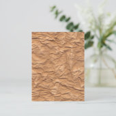 Crumpled Brown Paper Postkarte (Stehend Vorderseite)