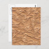 Crumpled Brown Paper Postkarte (Vorne/Hinten)