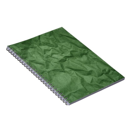 Crumpled Green Paper Texture Notebook Notizblock (Rechte Seite)