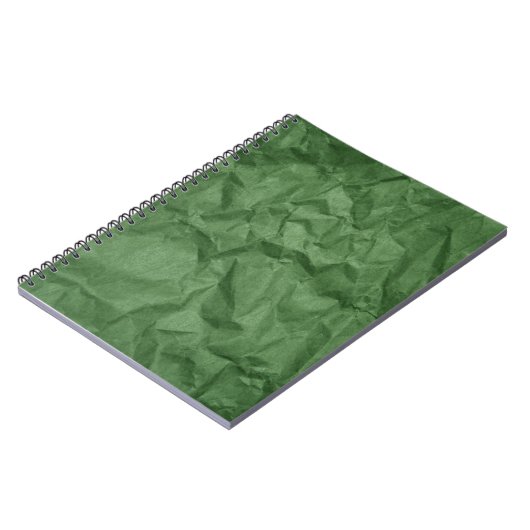 Crumpled Green Paper Texture Notebook Notizblock (Linke Seite)