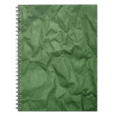 Crumpled Green Paper Texture Notebook Notizblock (Vorderseite)