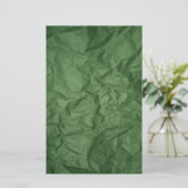 Crumpled Grünbuch Texturgeschosse Briefpapier (Stehend Vorderseite)