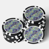 Crumpled Lavendel Textur Pokerchips (Stapel)